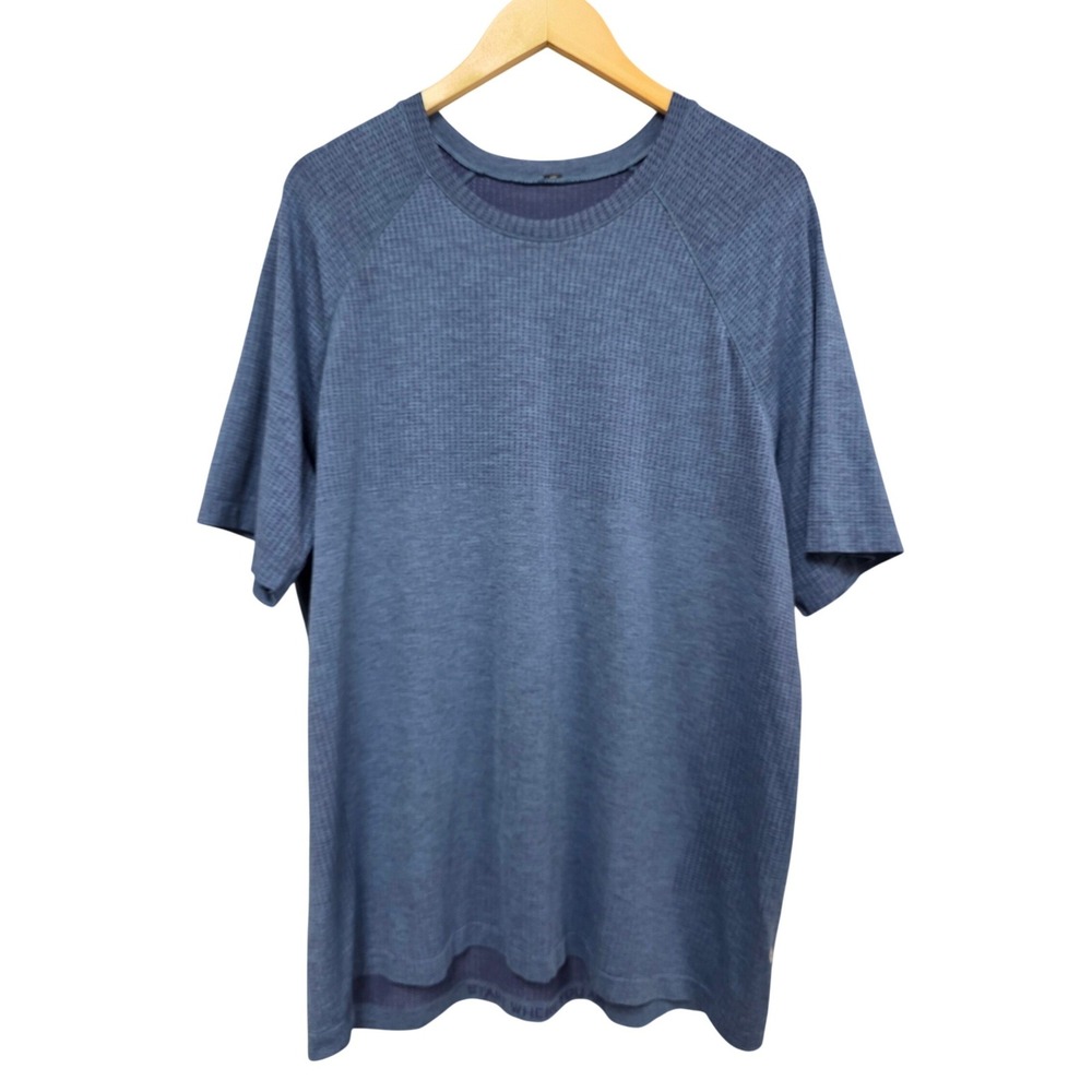 Lululemon Metal Vent Tech Shirt Men XXL Blue Short Sleeve Active Athletic Sport